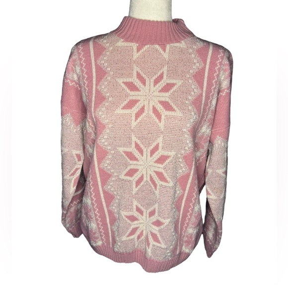 Vintage Adele Knit 80’s Snowflake Ski Sweater Knit - Picture 1 of 6